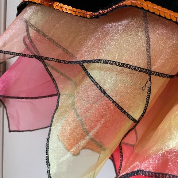 Chasing Fireflies Autumn Whimsical Asymmetrical Velvet Sequins Girls Dress 12 - Picture 2 of 16